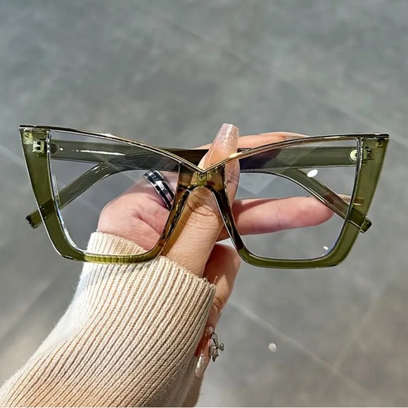 Vintage Cat Eye Glasses Transparent Lens Computer Glasses - Picture 4 of 6